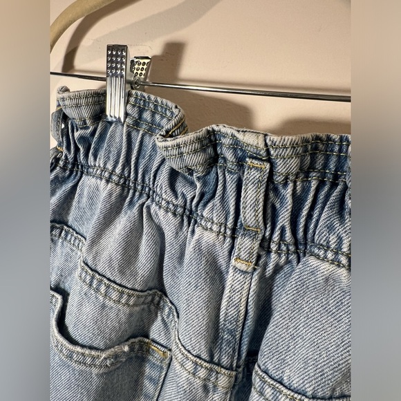 Zara High Rise Paper Bag Waist Jeans - Picture 11 of 11